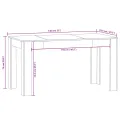 Table à dîner Chêne marron 140x74,5x76 cm Bois d'ingénierie