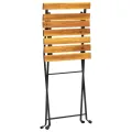 Chaises pliables de jardin 2 pcs Acier et bois d'acacia solide