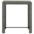 Table de bar de jardin Gris 100x60,5x110,5 cm Résine tressée