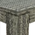 Table de bar de jardin Gris 100x60,5x110,5 cm Résine tressée