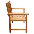 Chaises de jardin 2 pcs Bois d'acacia massif Marron