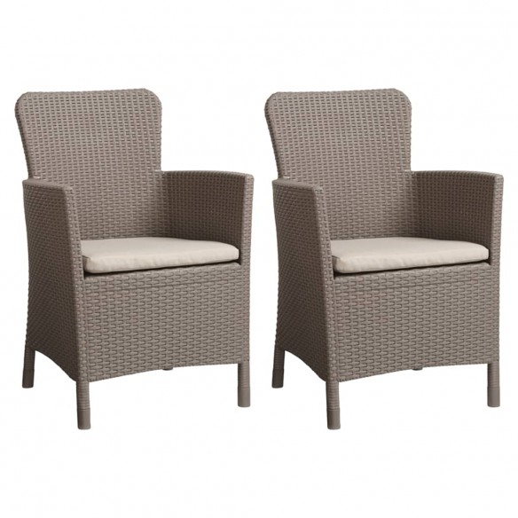 Allibert Chaises d'extérieur 2 pcs Miami Cappuccino