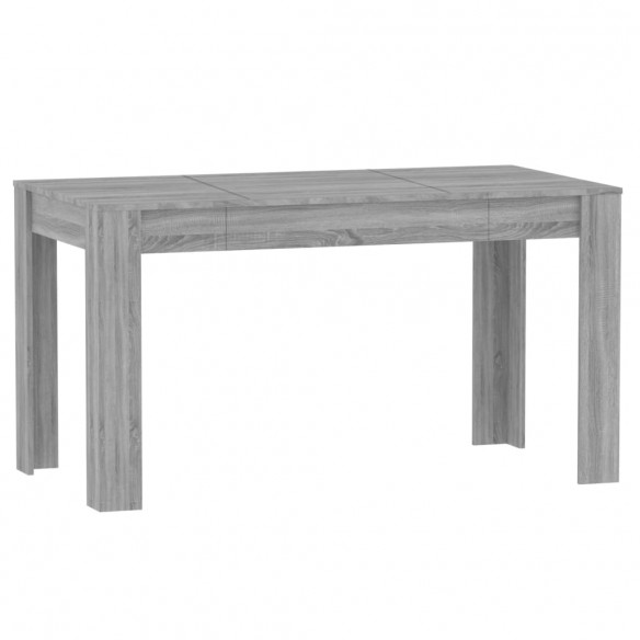 Table à dîner Sonoma gris 140x74,5x76 cm Bois d'ingénierie