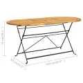 Table de jardin 160x85x74 cm Bois d'acacia massif Ovale