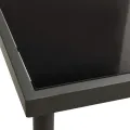 Table à dîner d'extérieur Anthracite 80x80x72 cm Verre et acier