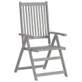 Chaises inclinables de jardin 4 pcs avec coussins Bois d'acacia