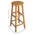 Tabourets de bar lot de 2 bois d'acacia massif