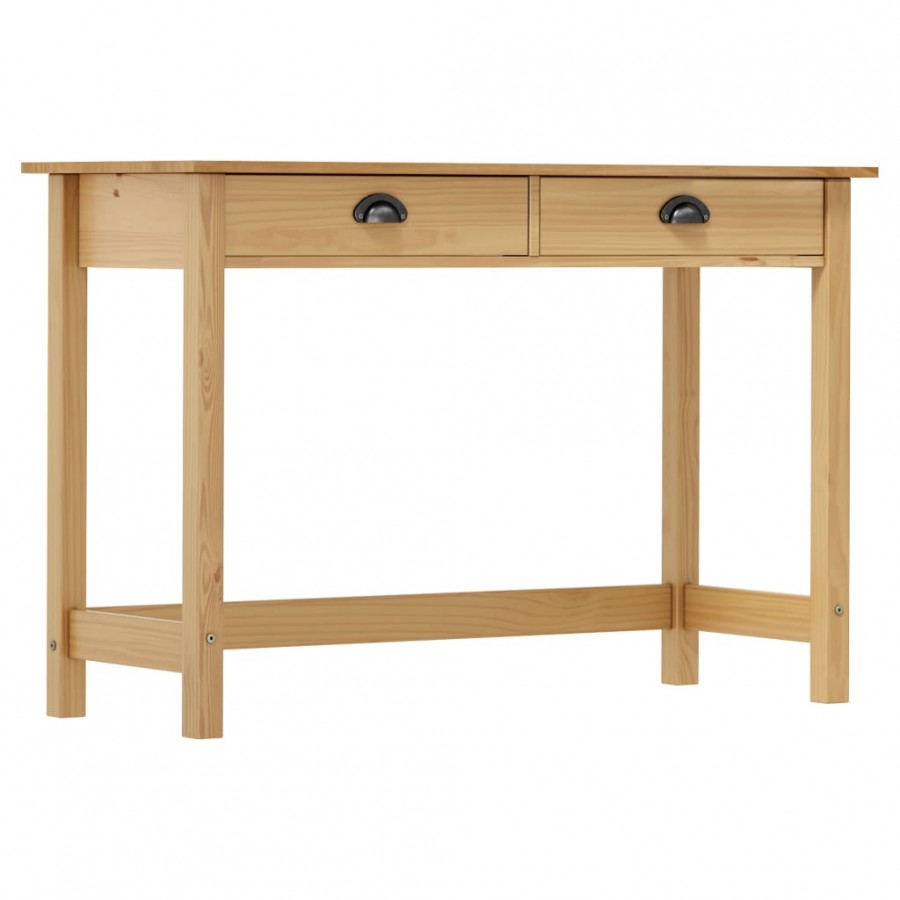 Table console Hill Range avec 2 tiroirs 110x45x74 cm Pin solide