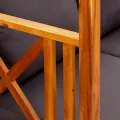 Banc de jardin avec auvent et repose-pieds Bois d'acacia solide