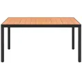 Table de jardin Marron 150 x 90 x 74 cm Aluminium et WPC
