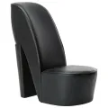 Chaise en forme de chaussure à talon haut Noir Similicuir