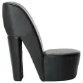 Chaise en forme de chaussure à talon haut Noir Similicuir