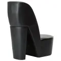 Chaise en forme de chaussure à talon haut Noir Similicuir