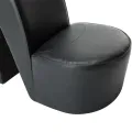 Chaise en forme de chaussure à talon haut Noir Similicuir