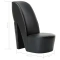 Chaise en forme de chaussure à talon haut Noir Similicuir