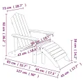Chaises de jardin Adirondack repose-pied table PEHD Blanc