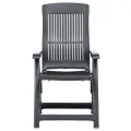 Chaises inclinables de jardin 2 pcs Plastique Anthracite