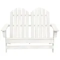 Chaise de jardin Adirondack 2 places Bois de sapin massif Blanc
