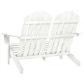 Chaise de jardin Adirondack 2 places Bois de sapin massif Blanc