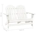 Chaise de jardin Adirondack 2 places Bois de sapin massif Blanc
