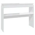 Table console Blanc brillant 102x30x80 cm Aggloméré