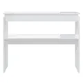 Table console Blanc brillant 102x30x80 cm Aggloméré