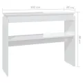 Table console Blanc brillant 102x30x80 cm Aggloméré
