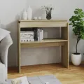 Table console Chêne sonoma 80x30x80 cm Aggloméré