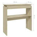 Table console Chêne sonoma 80x30x80 cm Aggloméré