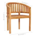 Chaises en forme de banane 2 pcs Bois de teck solide
