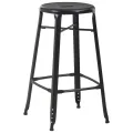 Tabourets de bar lot de 4 noir acier