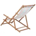 Chaise pliable de plage Tissu et cadre en bois Multicolore