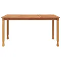 Table à dîner de jardin 150x90x75 cm bois massif de teck