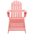 Chaise de jardin Adirondack avec pouf Bois de sapin solide Rose