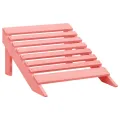 Chaise de jardin Adirondack avec pouf Bois de sapin solide Rose