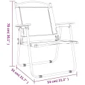 Chaises de camping 2 pcs Vert 54x55x78 cm Tissu Oxford
