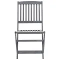 Chaises pliables d'extérieur 4 pcs avec coussins Bois d'acacia
