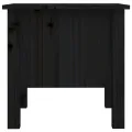 Tables d'appoint 2 pcs Noir 40x40x39 cm Bois massif de pin