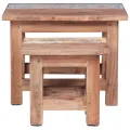 Tables gigognes 2 pcs Bois de récupération massif