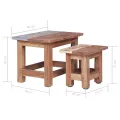 Tables gigognes 2 pcs Bois de récupération massif