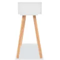 Table console Bois de pin massif 80 x 30 x 72 cm Blanc