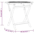 Table pliable de jardin 85x85x76 cm Bois de teck solide