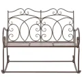 Banc de jardin 104 cm Fer Marron antique