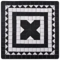 Table de bistro mosaïque Noir et blanc 60 cm  Céramique