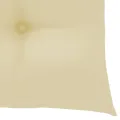 Chaises de jardin 2 pcs avec coussins blanc crème Teck massif