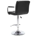 Tabourets de bar lot de 2 noir similicuir