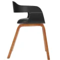 Chaise de salle à manger Bois courbé et similicuir