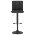 Tabourets de bar lot de 2 noir tissu