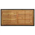 Table de bar avec rangement Noir 120x60x110 cm Résine tressée