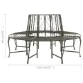 Banc circulaire de jardin 160 cm Acier